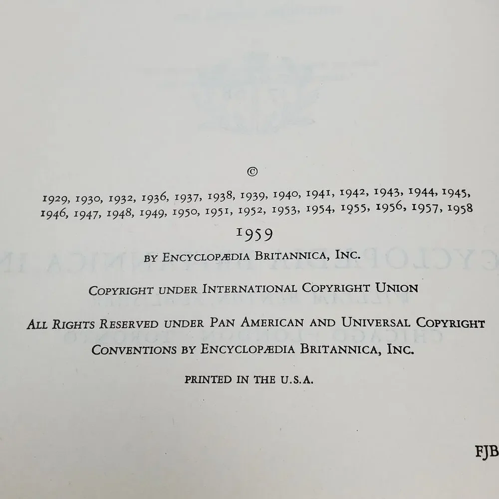 1959 Edition Encyclopedia Britannica Vtg HC Volume 4 BRAIN to CASTIN Educational